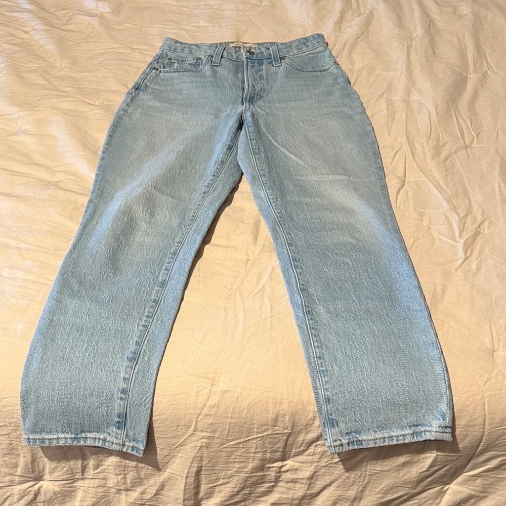 Madewell Straight Leg Jeans in Light Blue Denim